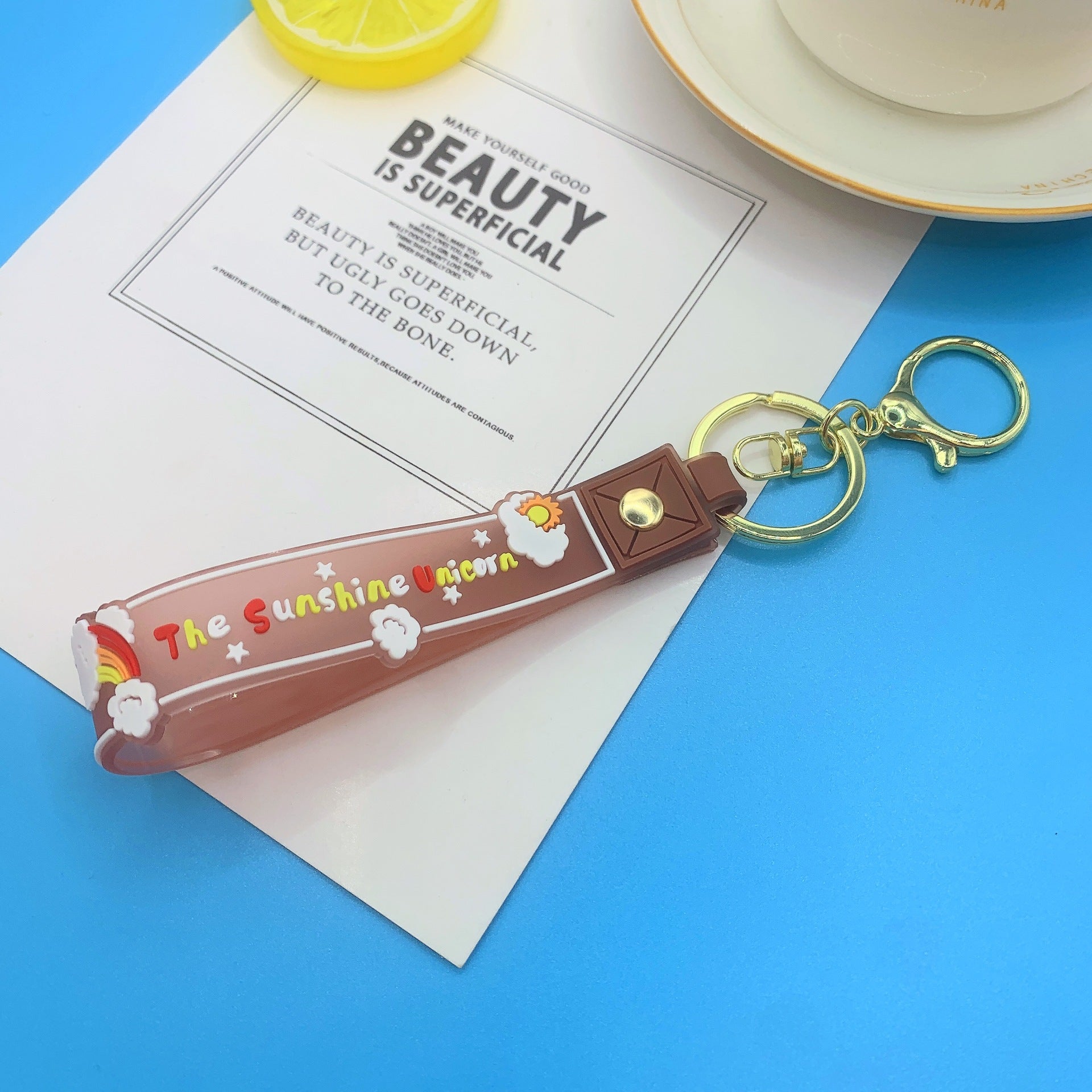 Wholesale Oil Quicksand Floating Lanyard Metal Keychains